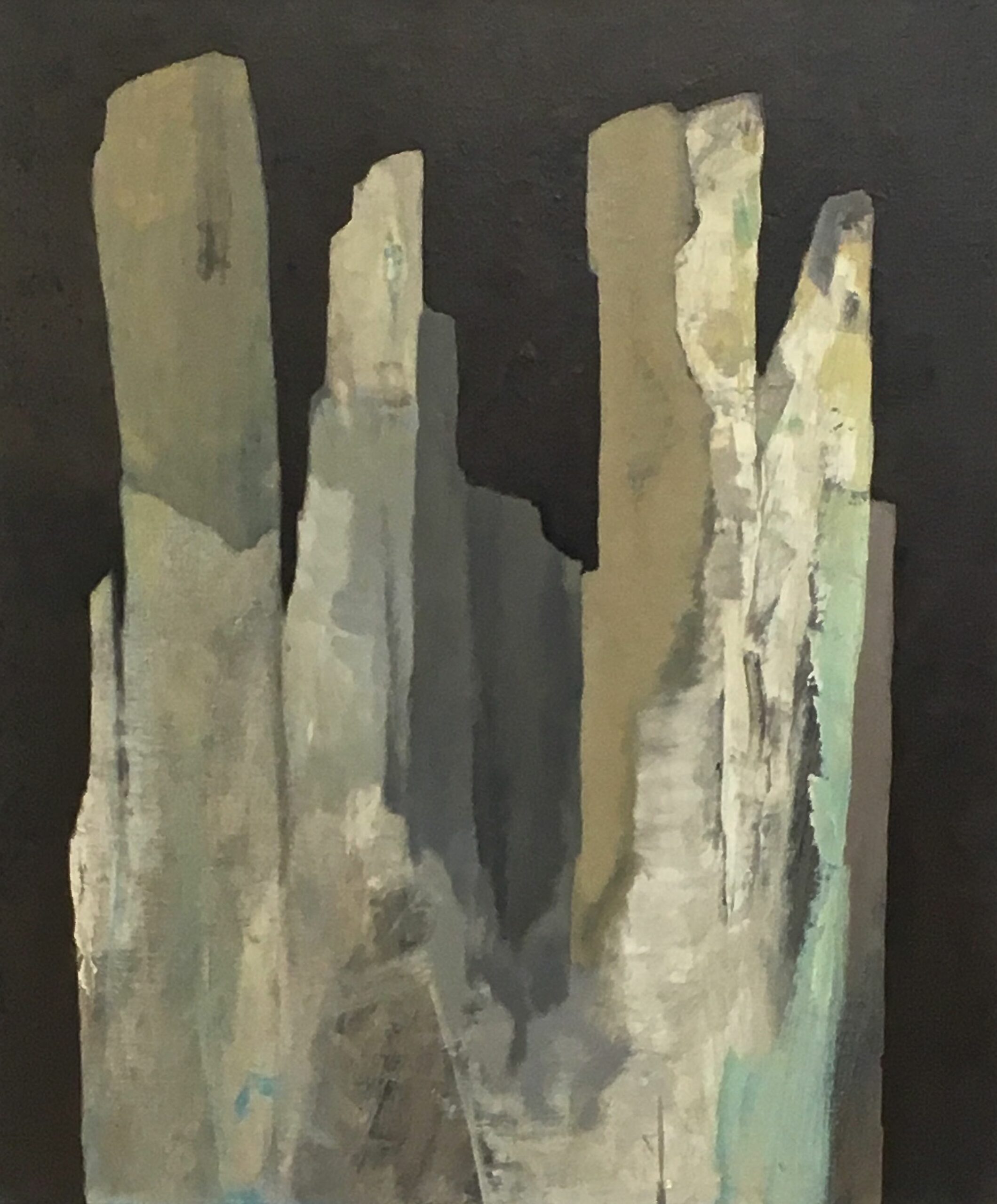 Remnant,  2014, Acryl auf Baumwolle,  50 x 60 cm